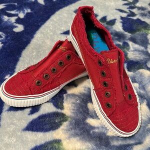 Red‎ Canvas Slip-On Sneakers